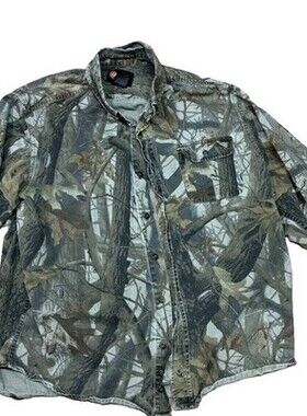 Outfitters Ridge camo Button Up Shirt Real Tree XL